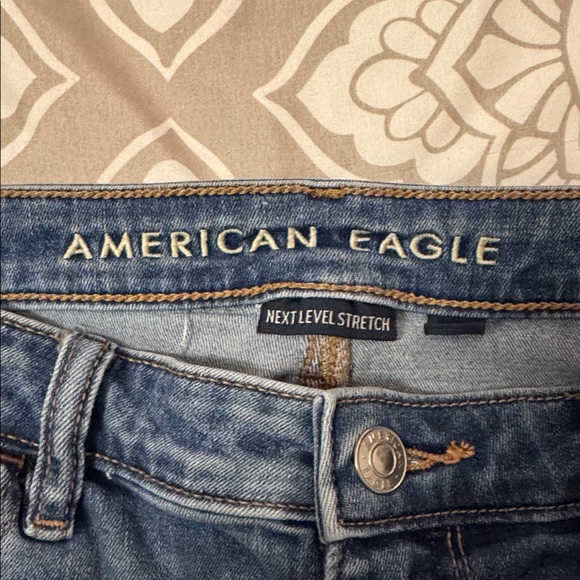 American Eagle Outfitters Women's Super High Ruse Jegging in Blue Size 12 Long - Picture 3 of 11